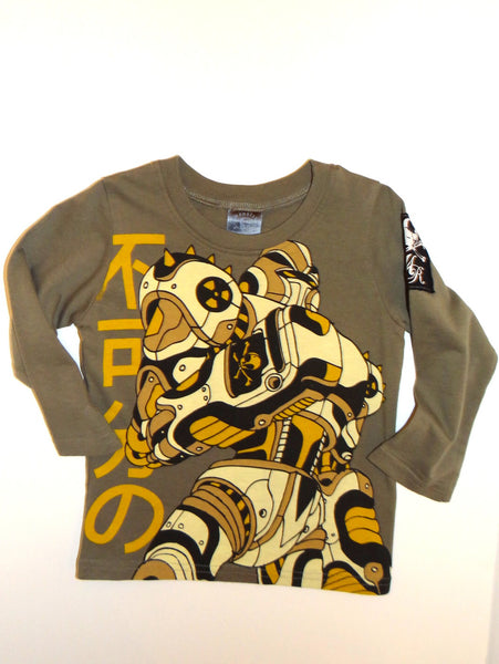 Monster Republic Robot Bigger They Are the Harder They Fall Long Sleeve Tee