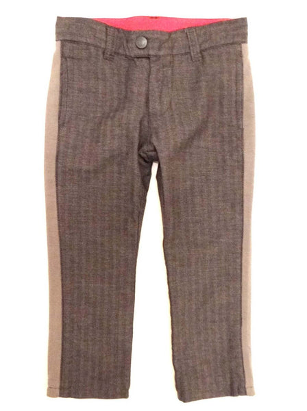 Mini Shatsu Black Herringbone Lightning Pants