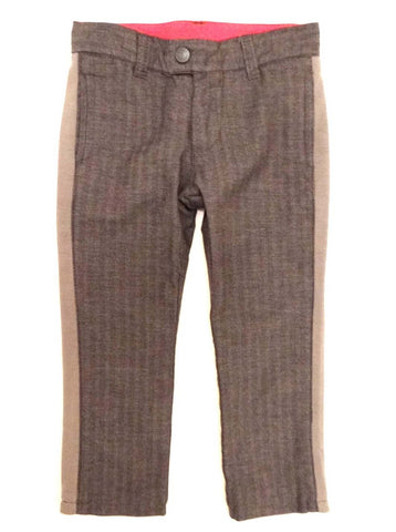 Mini Shatsu Black Herringbone Lightning Pants