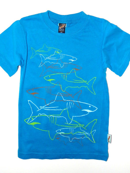 Charlie Rocket Linear Sharks Short Sleeve Shirt