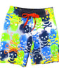 Charlie Rocket Painted Skulls Swim Shorts