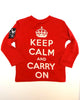 Monster Republic Red Keep Calm Long Sleeve Tee