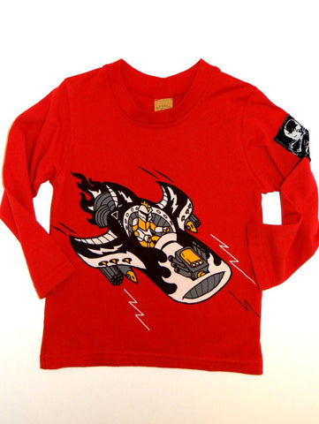 Monster Republic Red Keep Calm Long Sleeve Tee