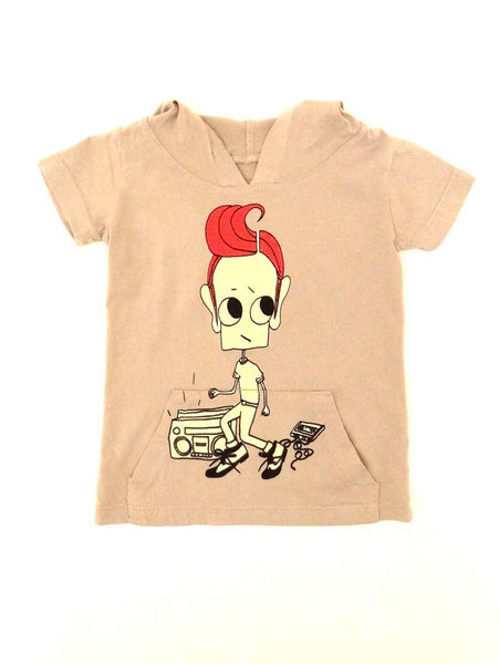 Toica Stefan Rockabilly Hooded Infant Short Sleeve Shirt
