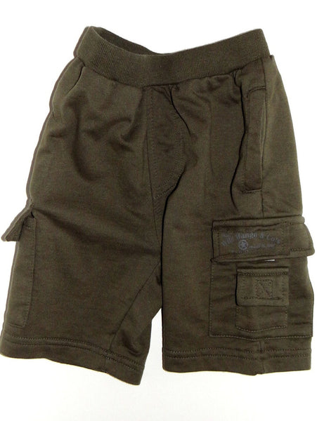 Wild Mango Olive French Terry Cargo Shorts